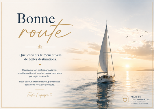 Bonne route ⛵ | Carte numérique de départ