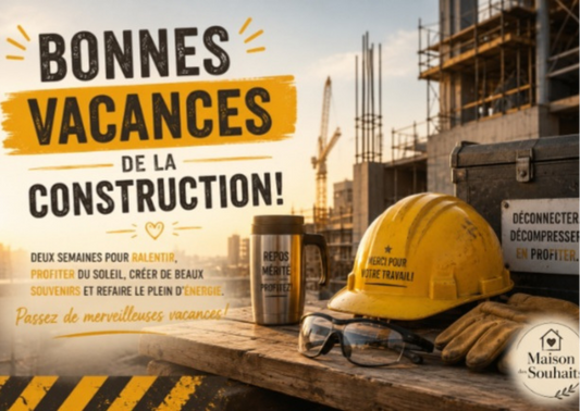 Bonnes vacances de la construction | Carte numérique