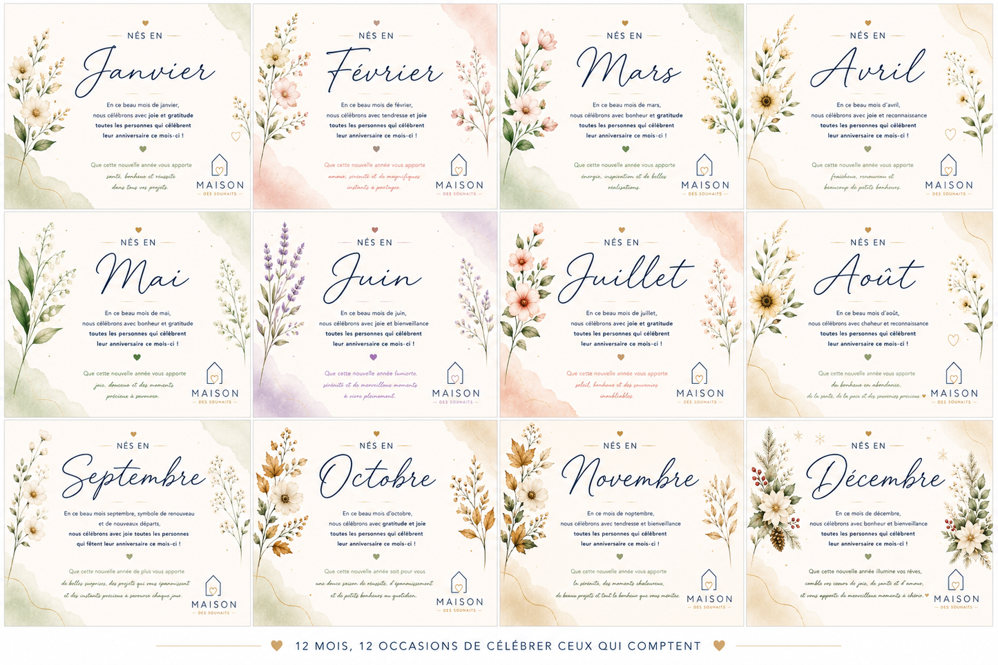 ✨ 12 Mois • 12 Souhaits - Numériques