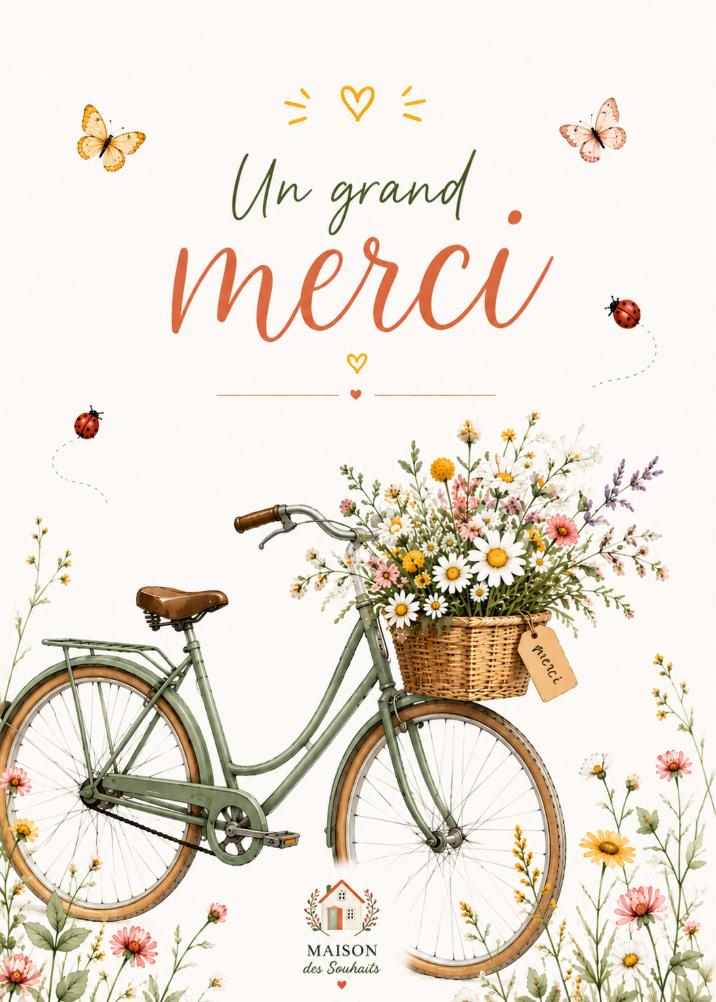Un grand merci - Vélo fleuri 🌼 - Numérique